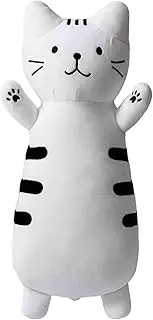 BallarArt CO Plush Toy - Squishmallow Cute Pillow, Stuffed Animal Cat Toy, Plush Doll Kitten, Plushie Pillow for Kids and Adults (18", White)