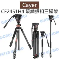 在飛比找樂天市場購物網優惠-卡宴 Cayer【CF2451H4 碳纖 扳扣固鎖 三腳架】