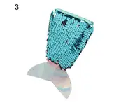 Kids Girls Sequins Mermaid Tail Coin Purse Crossbody Bags Sling Wallet Pouch Green