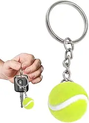 Ungtyb Tennis Ball Keychain, Tennis Keychain, Cute Sports Tennis Ball Pendant Keyring | Sports Bag Accessory for Car, Colorful Toy and