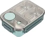 Kids Stainless Steel Lunch Box,Leakproof Salad Box Lunch Container with 3 Compartments | Lunch Containers Large Capacity Lunch Box for Kids Students School Adults Work