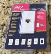 CLARO PHONE JACK LUTRON 6-PIN RJ-11 JACK. CLARO CA-PJ NEW SEALED WHITE