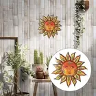Metal Sun-Flower Wall Plaque Decor Hang Art Patio Fence Porch Home Garden Office