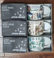 Disney 2022 Star Wars Starbucks Been There Mugs Set of 3 Naboo, Ahch-To, Nevarro