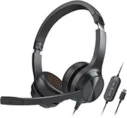 CREATIVE Chat USB On-Ear Wired Headset with Flip-to-Mute Noise Cancelling Microphone, SmartComms Kit, Inline Control for PC/Mac/Laptop