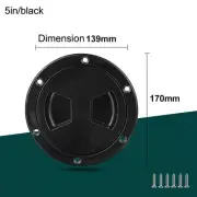 Boat Round Inspection Hatch Access Hole 102 mm Black - 20.204.20