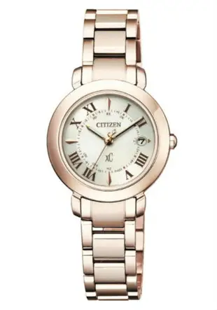 CITIZEN 星辰 ES9444-50A XC系列 Eco-Drive 限量/櫻花粉紅/光動能電波對時腕錶 / 銀白面 27mm｜樂天領券折300★全館特惠中★指定刷卡回饋10%