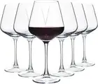 Wine Glasses (Set of 6, 20 Oz), Large Clear Burgundy Wine Glasses for Red Wine,