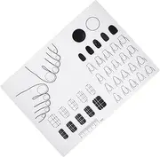 OSOLADY Acrylic Nail Training Mat Silicone Practice Sheet for DIY Nail Art Application for Beginners for Perfecting Acrylic Techniques