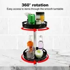 2 Tier Turntable Spice Rack Organizer 360° Rotating Seasoning Organizer PaKon