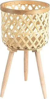 Plant Stools Indoor - Compact Plant Stand For Indoor And Outdoor Use | Natural Bamboo Display Table, Easy Installation Bamboo Planter Holder For Succulent Plant, Flower Vases, Indoor Home Decoration