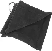 SUPVOX Golfs Accessories Custom Towel Golf Cleaning Cleaner Portable Large Small Golfers Ball Microfiber Towel Microfiber Putting Drying Fiber Black