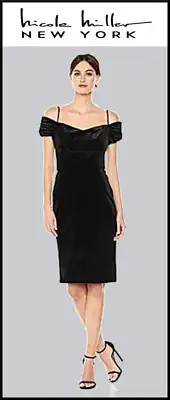 NICOLE MILLER NEW Cold Off-Shoulder Bodycon Dress 6