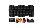 BUNKER INDUST Winch Recovery Kit 13PCS with Black Recovery Tracks / Snatch Strap Off Road 4WD