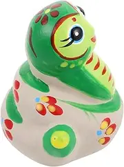 FOYTOKI Miniature Snake Statue Hand Painted Retro Figurine for Year Decor Vintage Animal Sculpture Adornment Unique Craft for Home Accents and Scene Layout