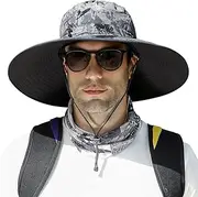[Acokac] 【Oversize XXL&Wide Brim】 Sun Hats for Men, 【UPF50+Waterproof】 Fishing-Hat Boonie Bucket for Hiking Safari Beach Garden