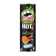 Pringles Hot Kickin Sour Cream Chips Can 160g