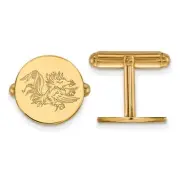 14k Gold Plated Silver Univ. of South Carolina Round Cuff Links