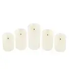 Amalfi Tanea LED Pillar Candles 5Pc Battery Operated Flameless Candle with Timer