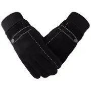 Touch Screen Pigskin Gloves Cycling Motorcycle Winter Warm Black Gloves & Mittens
