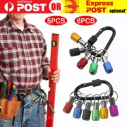 5/6PCS Hex Shank Screwdriver Bit Holder Extension Bar Keychain Driver Keyring AU