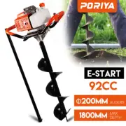 Post Hole Digger 92CC Posthole Petrol Earth Auger Ground Drill Bits Fence Borer