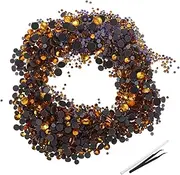 1 Set Drill Hot Diamond Jewelry Nail Gems Nail Gems Flat Back Round Acrylic Rhinestone Diamond Art Pens Tools Golden Glass