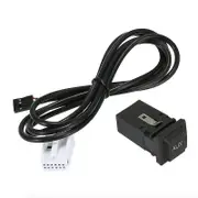 Car Aux Switch Interface Adapter In Socket With Cable Harness For Vw1 Rcd510 Rcd310 Rns315 Jetta 5 Mk5 Golf 6 Mk6