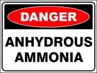 Anhydrous Ammonia Danger Sign - Corflute Diamond Grade Reflective