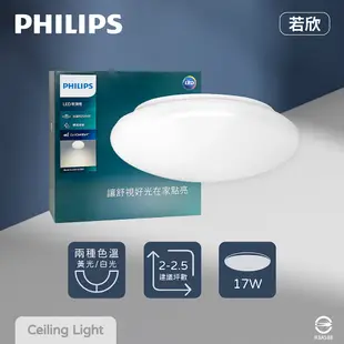 【PHILIPS飛利浦】LED 若欣 CL200 G3 17W 白光 黃光 全電壓 吸頂燈 (6.6折)