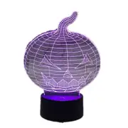 Halloween Pumpkins Shape USB Battery Powered 3D Atmosphere Night Light Halloween