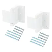 2Pcs Home Security Door Lock Zinc Alloy Reinforcement Lock Withstand 800Lb White