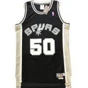 Adidas San Antonio Spurs David Robinson Hardwood Classic Black Jersey Size S+2"L