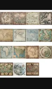 Vintage Map Tags Junk Journal Scrapbook Usa