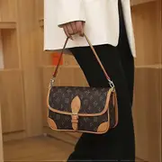 Leather Shoulder Handbags For Women Medium Designer Crossbody Purse And Bags With Detachable Straps