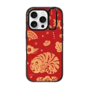 iPhone 16 Pro Impact Ring Stand Case MagSafe Compatible Paper Cutting by bu2ma