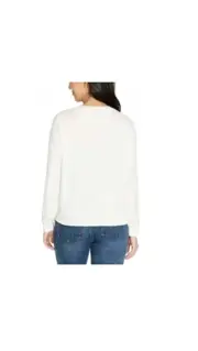 NWT Buffalo David Bitton Women's Long Sleeve Crew Neck Top White Size M $60 i220