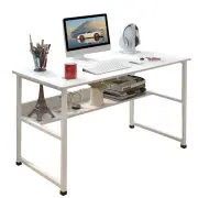 "Office Computer Desk 43.3"" Large Desktop with Storage Rack for Home Office"