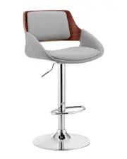 Armen Living Colby Adjustable Chrome Finish Bar Stool