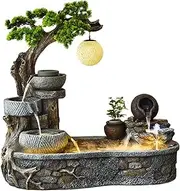Water Fountain Outdoor Water Fountain- Indoor Outdoor Floor Standing Fountain Waterfall, Outdoor Fountains Garden for Garden Patio Backyard Porch Home Art Decor Outdoor Fountain(102 * 55 * 108CM)