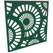 ProtectorAl 300-1200mm x 300-1200mm Dark Green/Gloss White Sunburst Unframed Composite Deco Panel