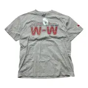 Vintage Y2K Wu Wear Basic Tee Shirt Wu Tang Clan Grey Hip Hop Retro