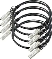 4pack QSFPTEK 10G SFP+ DAC Cable, 2m (7ft) Passive Direct Attach Copper Twinax Cable for Cisco SFP-H10GB-CU2M, Ubiquiti, D-Link, Netgear, Mikrotik, Open Switch Devices