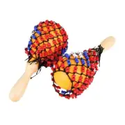 2 Pieces Wood Maracas Sand Hammers Professional Party Toys Hand Percussion for