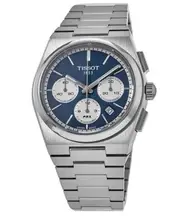 Tissot PRX T-Classic Chronograph Blue Dial 27 Jewels Automatic 100M Mens Watch