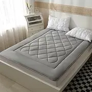 Futon, Thick and Comfortable Futon, Soy Fiber Mattress, Stylish - with Straps, Convenient Foldable Floor Mat, Convenient Student Dormitory Mat
