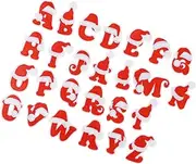 COHEALI 26Pcs Red English Letter Stereoscopic Cloth Patches for DIY Clothing Decoration for Costumes Bags Hats and Arts Crafts Projects