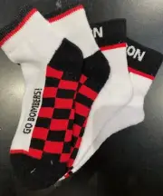 Essendon Bombers AFL Kids 2pk 1/4 Crew Ankle Socks by Sporting House