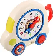 JUMPLAWN Interactive Educational Clock for Volume Learning Machine for Cognitive Development Colors and Shapes Safe and Plaything for Early Learning
