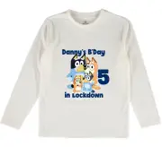 Bluey Bingo Personalised lockdown tshirt Babies Girls & Boys Toddlers Birthday